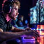 gamer playing video games